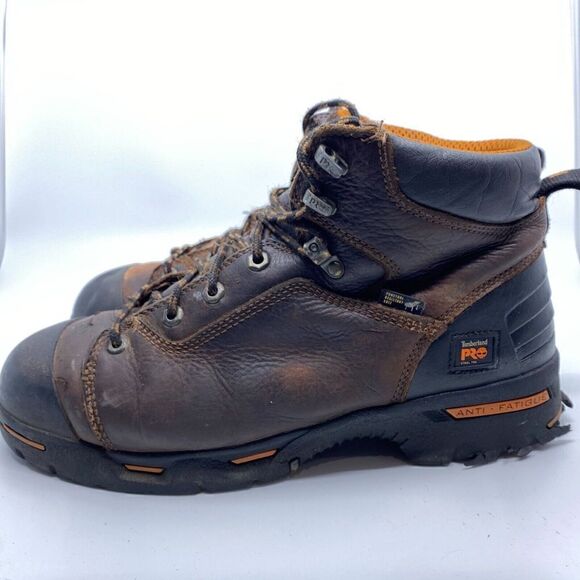 Timberland Endurance Pro Mens Size 11 M Brown Leather Steel Toe Work Boots 52562 - Picture 3 of 12